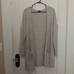 Tan Express open front sweater